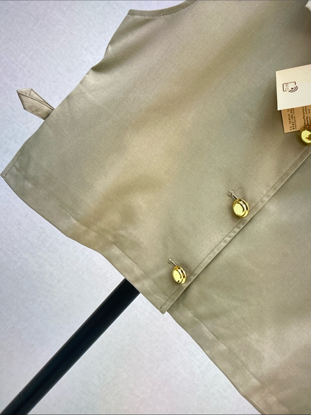 Miu Miu Beige Set Sleeveless Vest + Belted Midi Skirt Only Tried-On - Picture 7 of 8